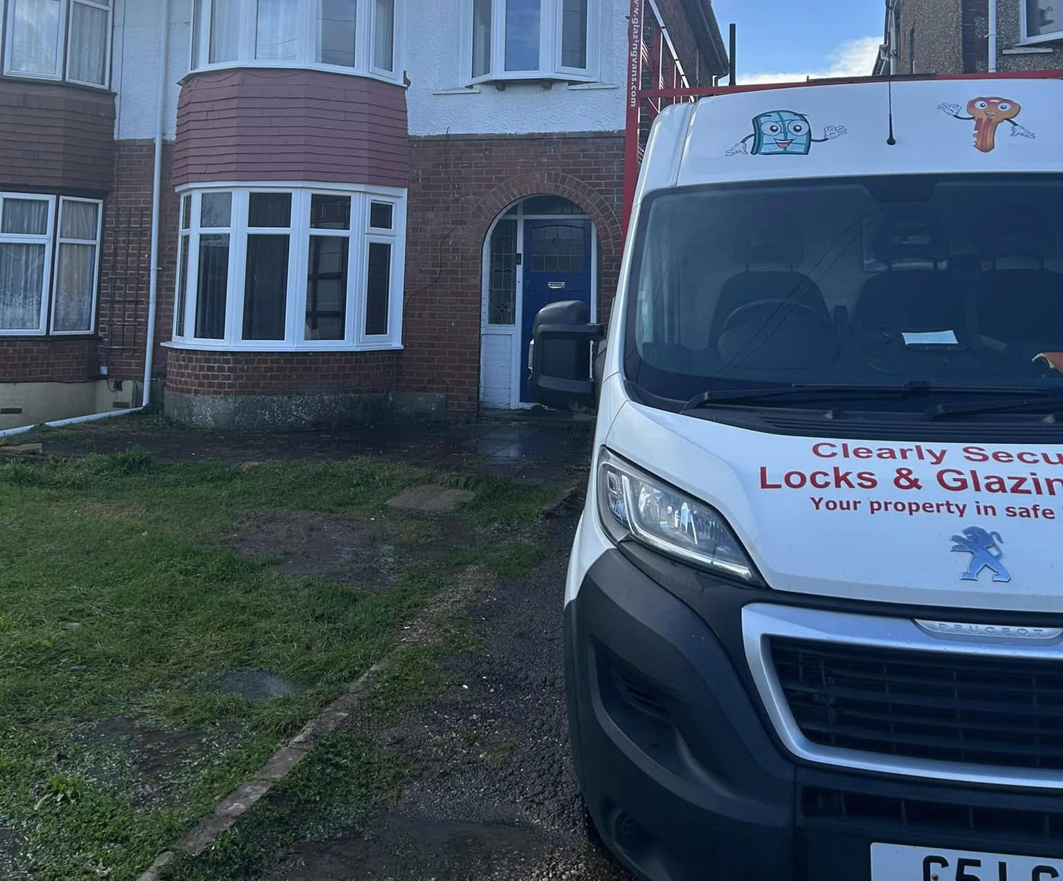 Clearly Secure Van at Work